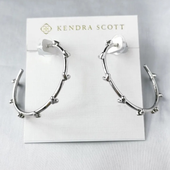 Kendra Scott Jewelry - NEW KENDRA SCOTT Haven Heart Hoop Earrings in Silver